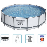 Bestway Steel Pro MAX Swimming Pool Set 427x107 cm - Durable and Safe Above-Ground Pool for Family Fun