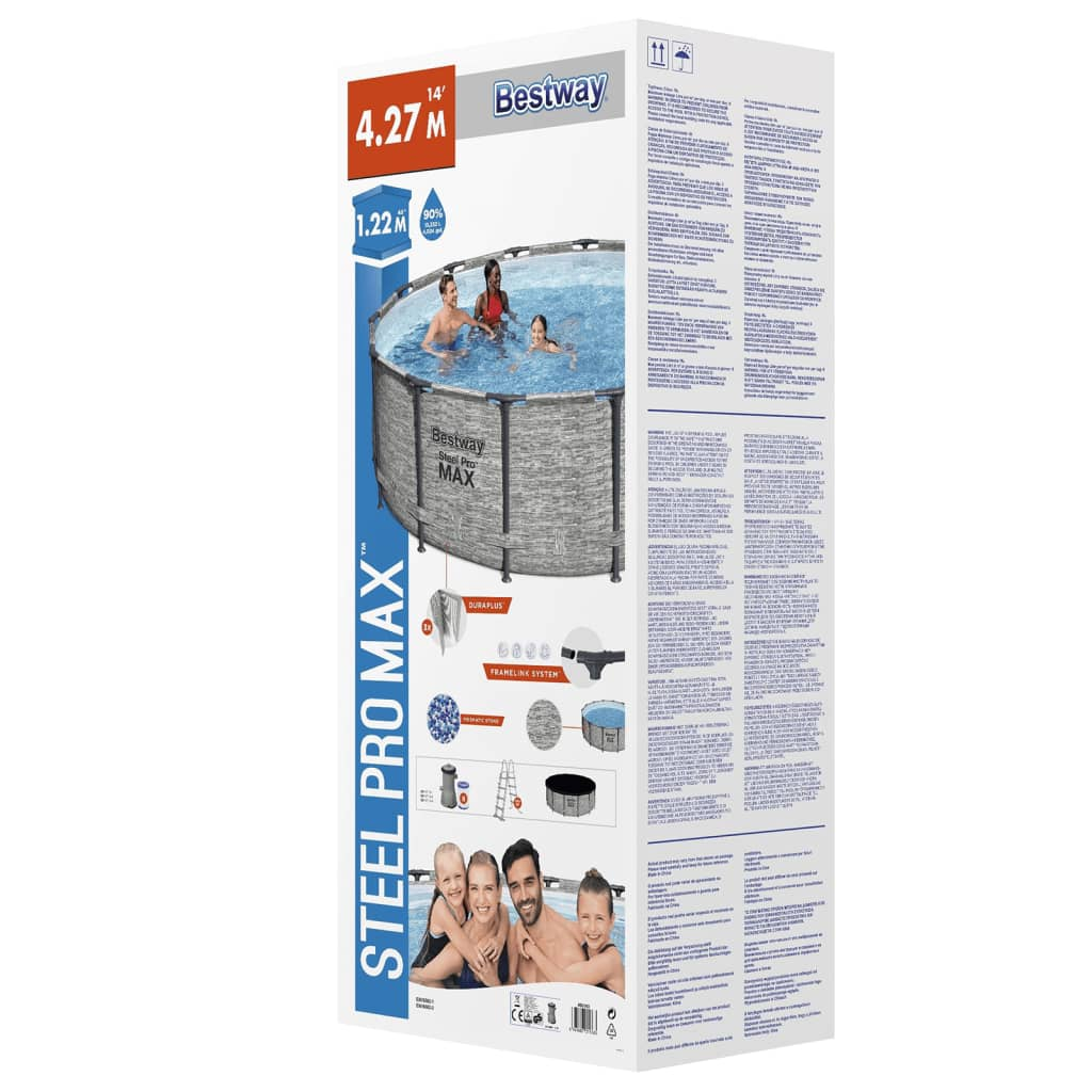 Bestway Power Steel Swimming Pool 427x122 cm - Durable and Easy to Set Up