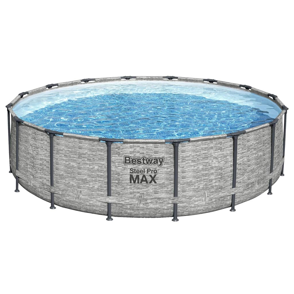 Bestway Power Steel Round Swimming Pool 488x122 cm - High-Strength and Durable