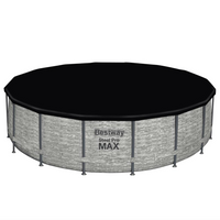 Bestway Power Steel Round Swimming Pool 488x122 cm - High-Strength and Durable