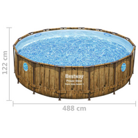 Bestway Power Steel Swimming Pool Set 488x122 cm | Durable and Stylish