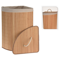 Bathroom Solutions Corner Laundry Basket Bamboo - Organize Your Laundry in Style