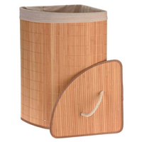 Bathroom Solutions Corner Laundry Basket Bamboo - Organize Your Laundry in Style