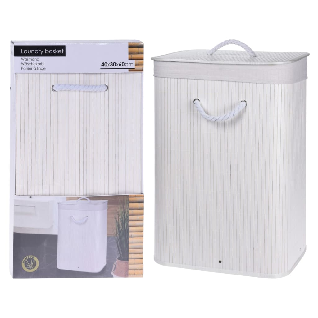 Bathroom Solutions Foldable Laundry Basket White - Practical and Stylish