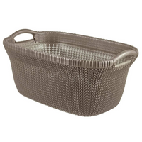 Curver Laundry Basket Knit 40L Metallic Brown - Functional and Stylish