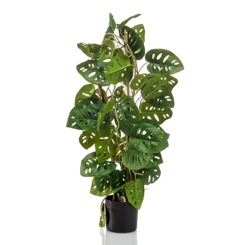 Emerald Artificial Monstera Monkey 75 cm in Pot - Trendy, Maintenance-free Green Plant