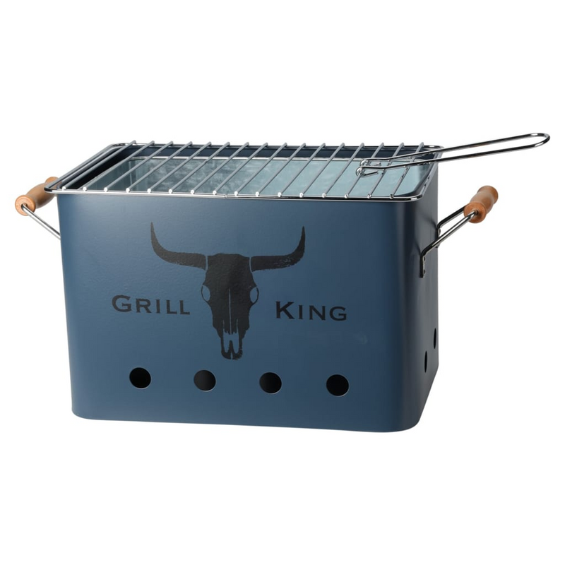 ProGarden BBQ Grill Rectangular Matte Dark Blue - Compact and Portable Outdoor Barbecue Grill