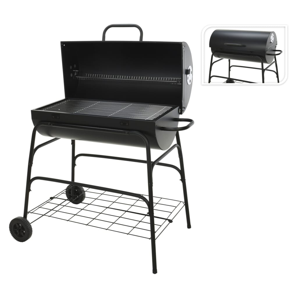 ProGarden BBQ Charcoal Grill on Wheels Cylinder Shape - Outdoor Cooking at Its Best