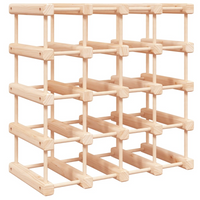 Wine Rack for 20 Bottles - Solid Wood Pine, Natural Finish