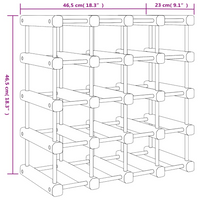 Wine Rack for 20 Bottles - Solid Wood Pine, Natural Finish