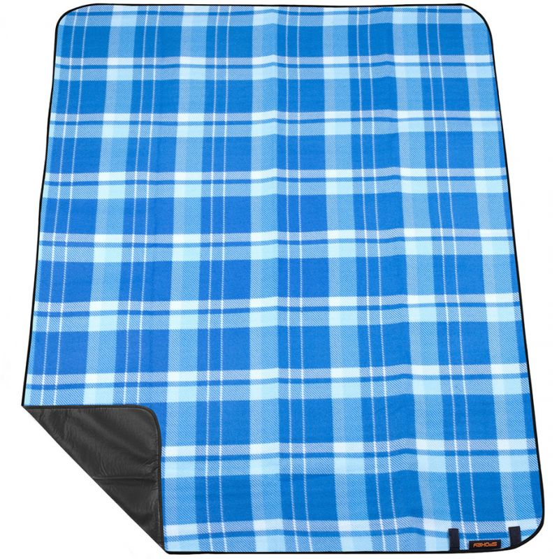 Spokey Picnic Moor 925069 Picnic Blanket - Soft Fleece, Waterproof Bottom, 130x150 cm