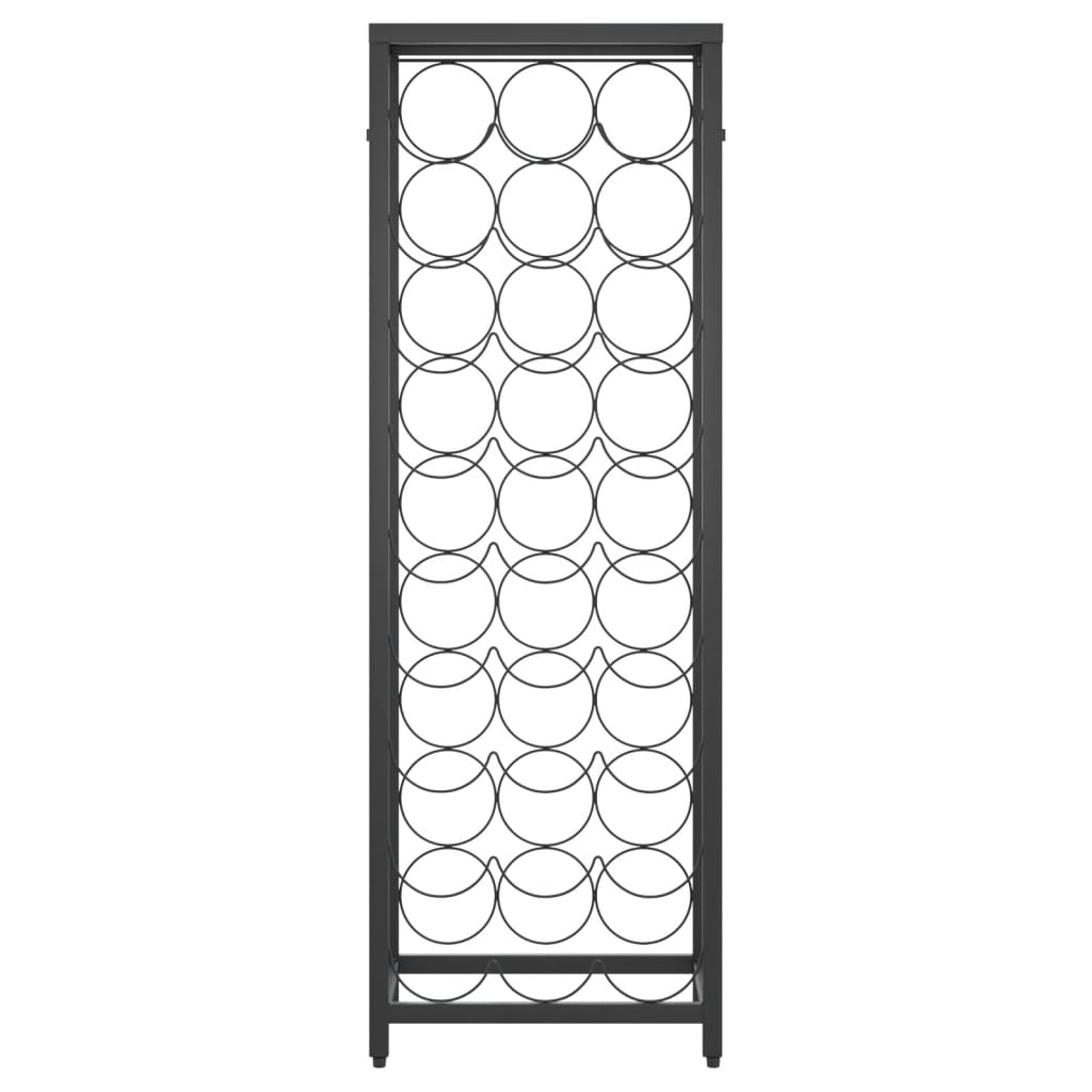 Wine Rack for 27 Bottles Black 34x18x100 cm Wrought Iron