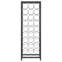 Wine Rack for 27 Bottles Black 34x18x100 cm Wrought Iron