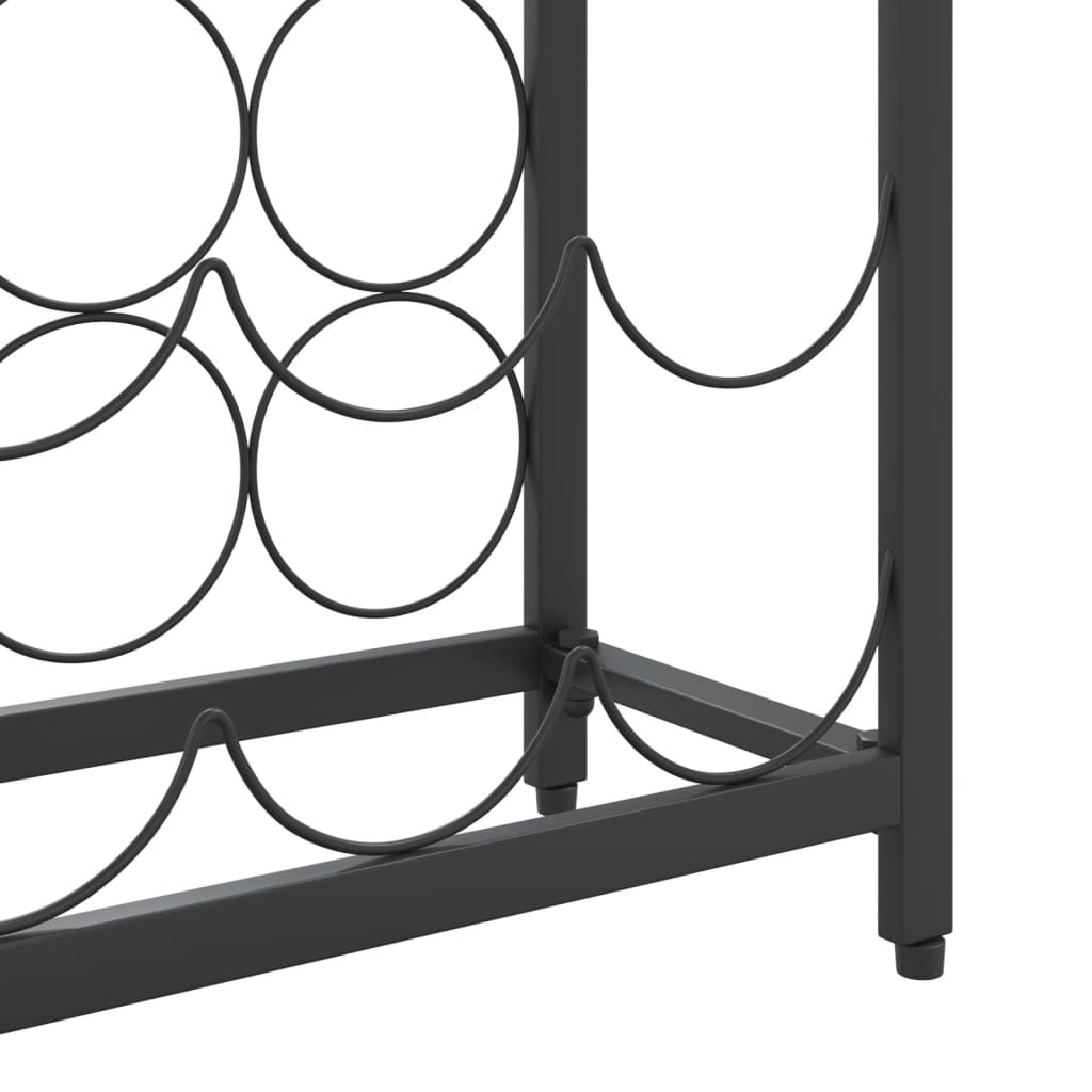 Wine Rack for 27 Bottles Black 34x18x100 cm Wrought Iron