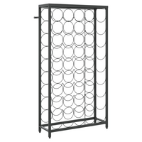 Wine Rack for 45 Bottles Black | 54x18x100 cm | Wrought Iron