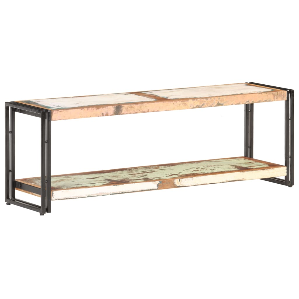 TV Cabinet 120x30x40 cm - Solid Reclaimed Wood | Industrial Look, Ample Storage