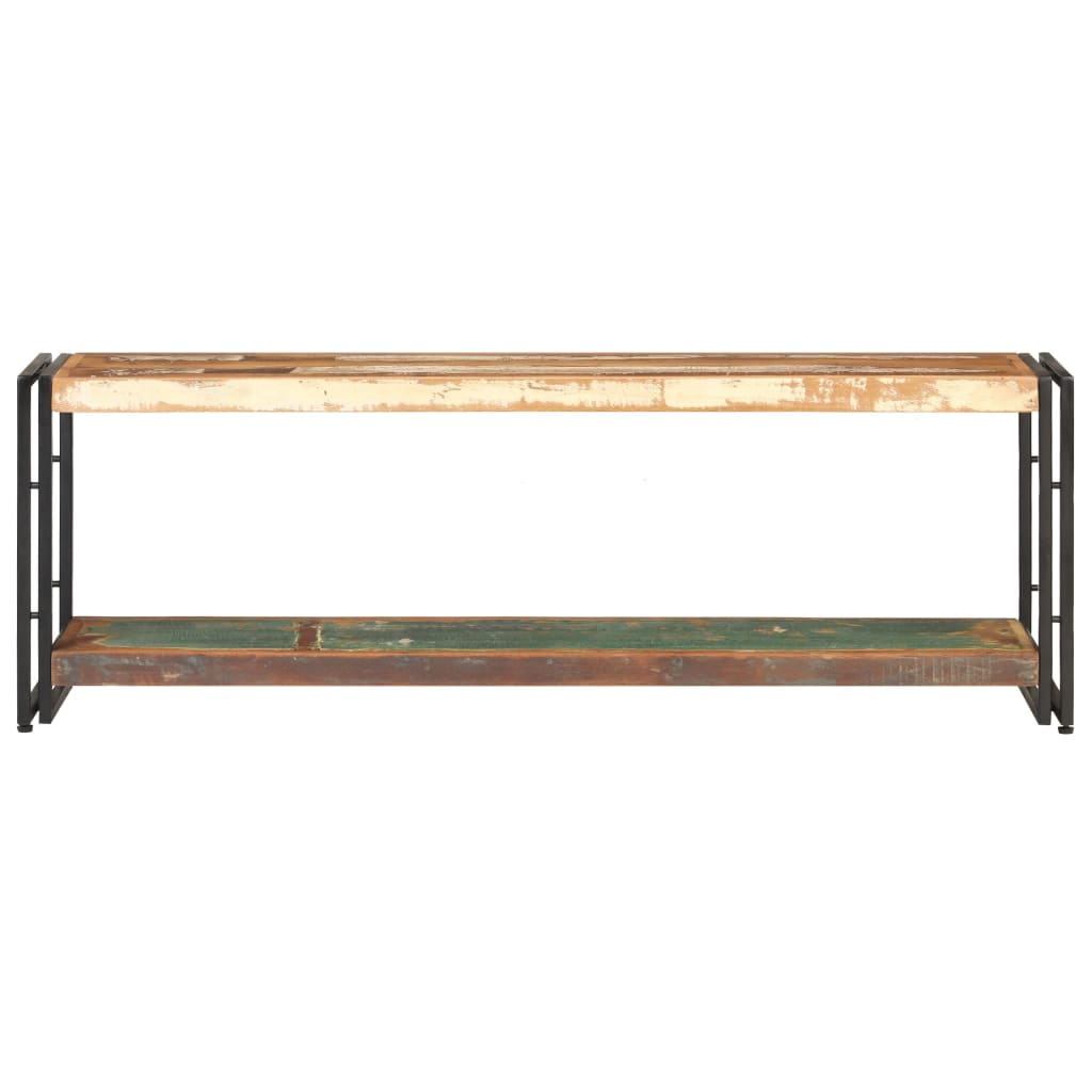 TV Cabinet 120x30x40 cm - Solid Reclaimed Wood | Industrial Look, Ample Storage