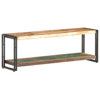 TV Cabinet 120x30x40 cm - Solid Reclaimed Wood | Industrial Look, Ample Storage