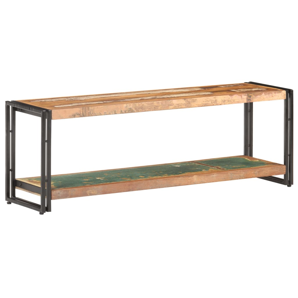 TV Cabinet 120x30x40 cm - Solid Reclaimed Wood | Industrial Look, Ample Storage