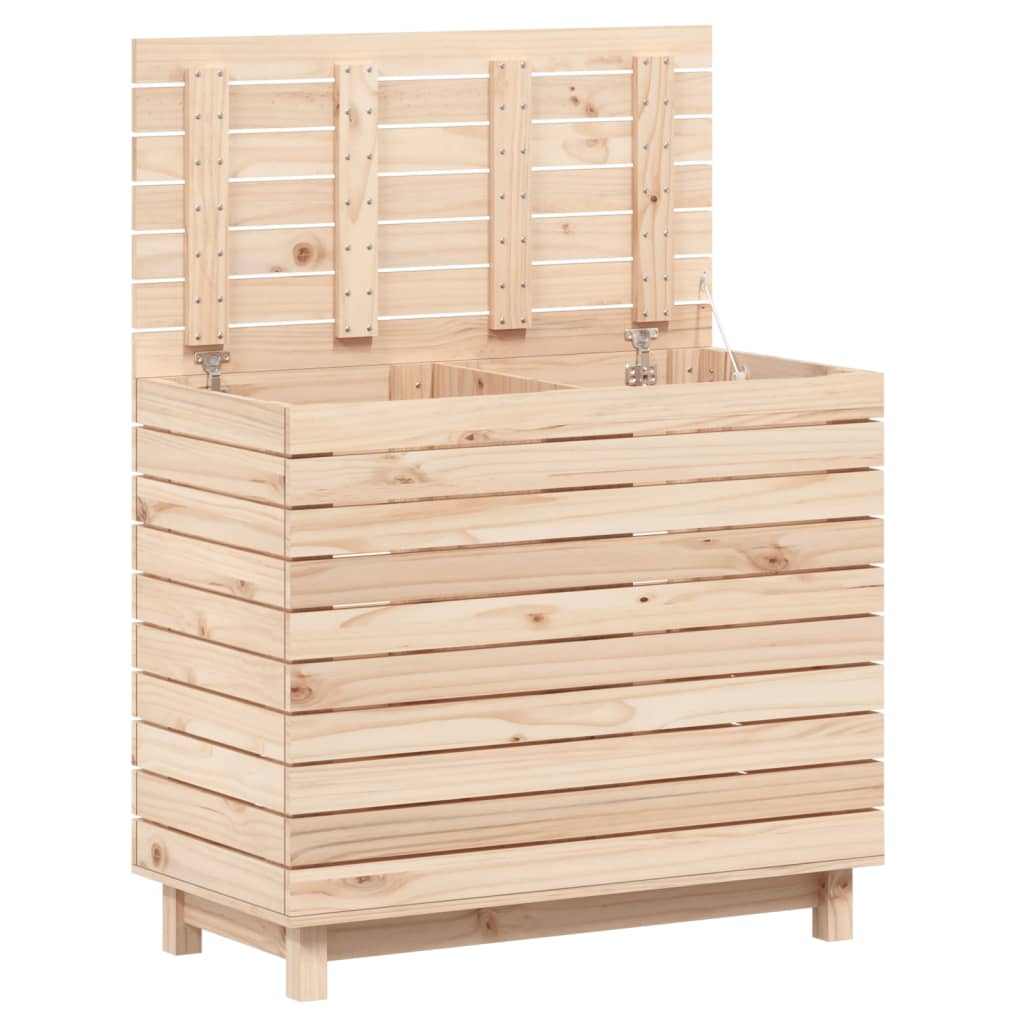 vidaXL Laundry Basket 88.5x44x76 cm Solid Wood Pine - Convenient and Stylish Storage Solution