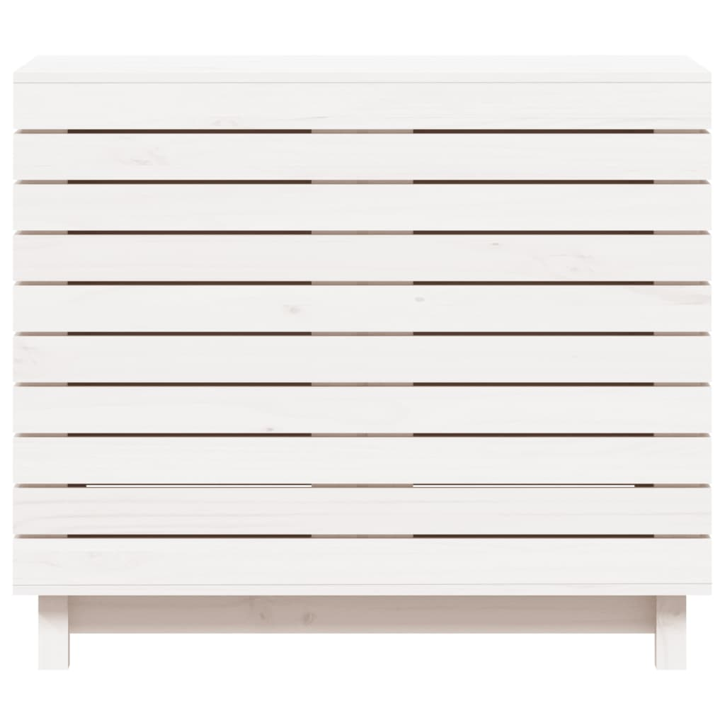 vidaXL Laundry Basket White 88.5x44x76 cm Solid Wood Pine - Convenient and Stylish Storage Solution