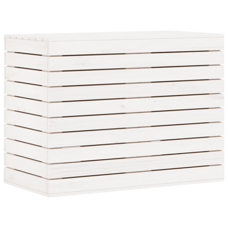 vidaXL Laundry Basket White 88.5x44x66 cm Solid Wood Pine - Convenient and Stylish Storage Solution