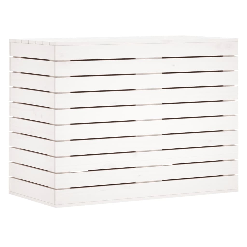 vidaXL Laundry Basket White 88.5x44x66 cm Solid Wood Pine - Convenient and Stylish Storage Solution