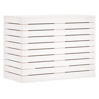 vidaXL Laundry Basket White 88.5x44x66 cm Solid Wood Pine - Convenient and Stylish Storage Solution