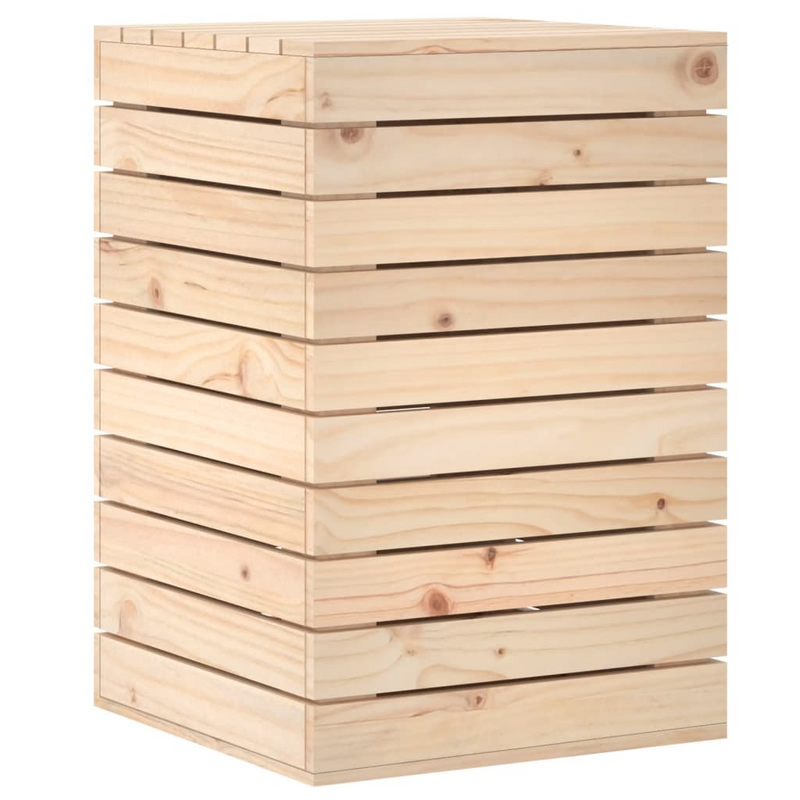 vidaXL Laundry Basket 44x44x66 cm Solid Wood Pine - Convenient Storage Solution