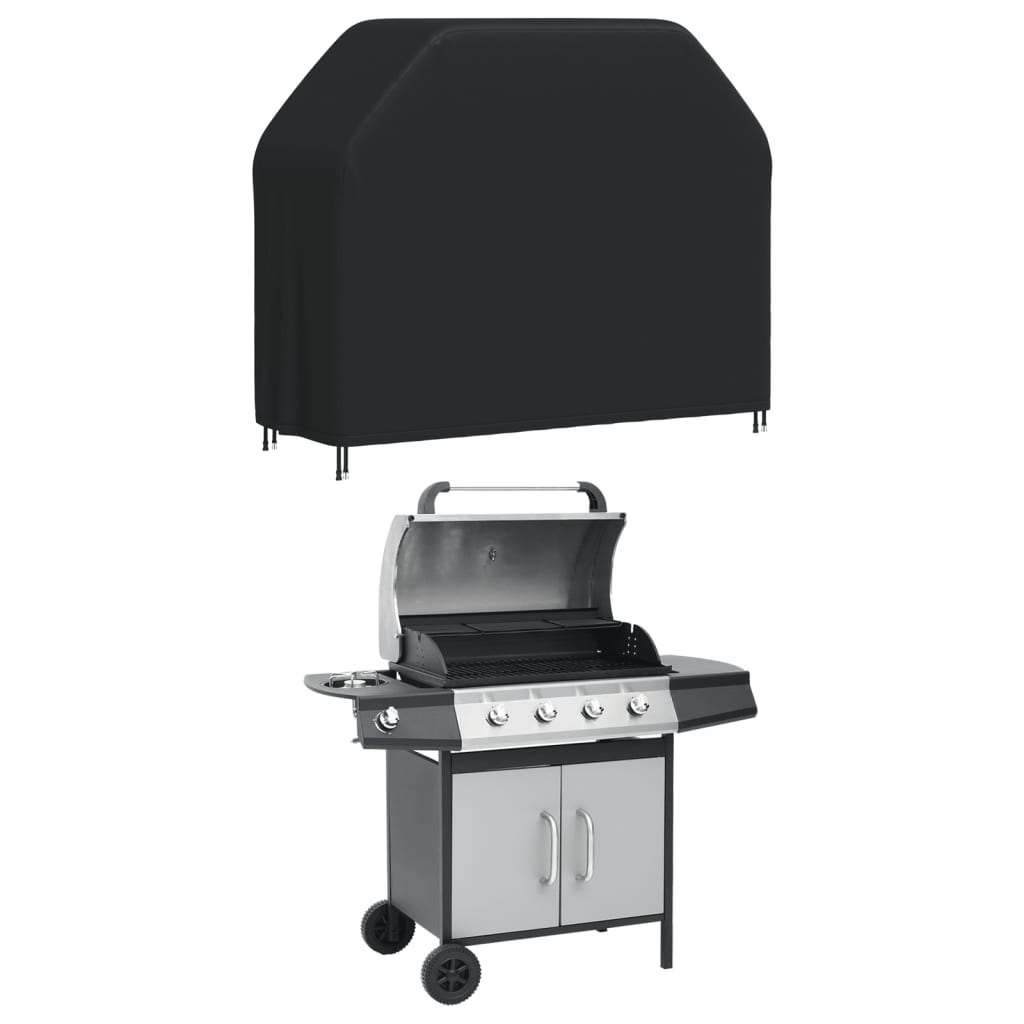 BBQ Cover 147x61x112 cm Black 420D Oxford - Waterproof and UV-Resistant