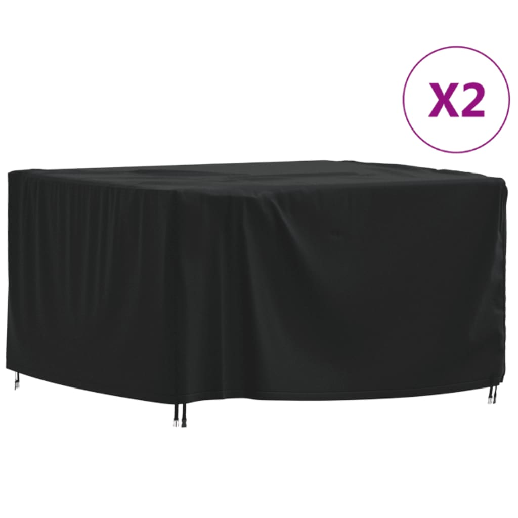 vidaXL Garden Furniture Covers | Waterproof & UV-Resistant | 2 pcs 125x125x74 cm | 420D Oxford Fabric