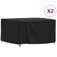 vidaXL Garden Furniture Covers | Waterproof & UV-Resistant | 2 pcs 125x125x74 cm | 420D Oxford Fabric