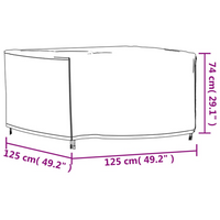 vidaXL Garden Furniture Covers | Waterproof & UV-Resistant | 2 pcs 125x125x74 cm | 420D Oxford Fabric