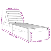 Sun Loungers 2 pcs 199.5x60x74 cm Solid Wood Pine - Relax in Style