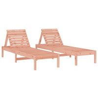 Sun Loungers 2 pcs with Table Solid Wood Douglas - Outdoor Furniture for Relaxation and Comfort