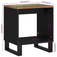 Coffee Table 40x31x46 cm Solid Wood Reclaimed & Engineered Wood