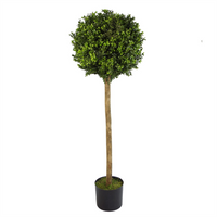 Artificial Boxwood Buxus Topiary Tree 120cm Trunk - Realistic Design