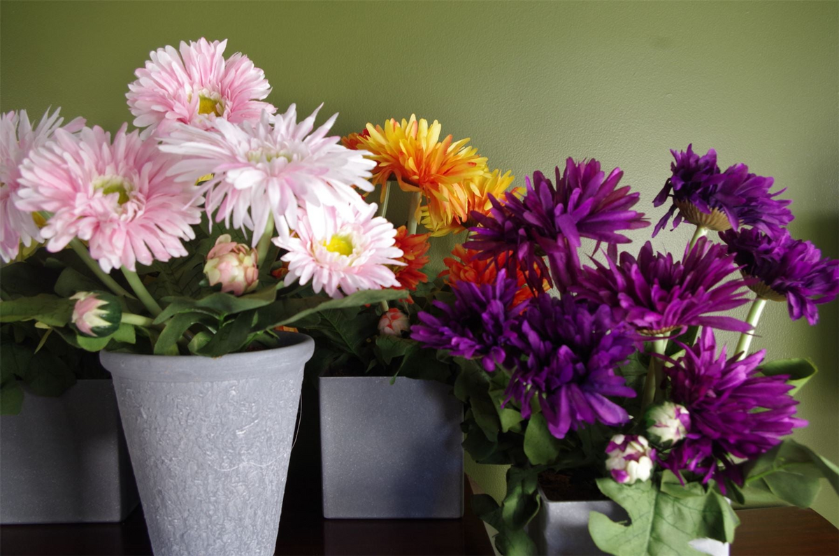 Artificial Daisy Plant Flowers - Orange | Shop Now at Leaf Design UK