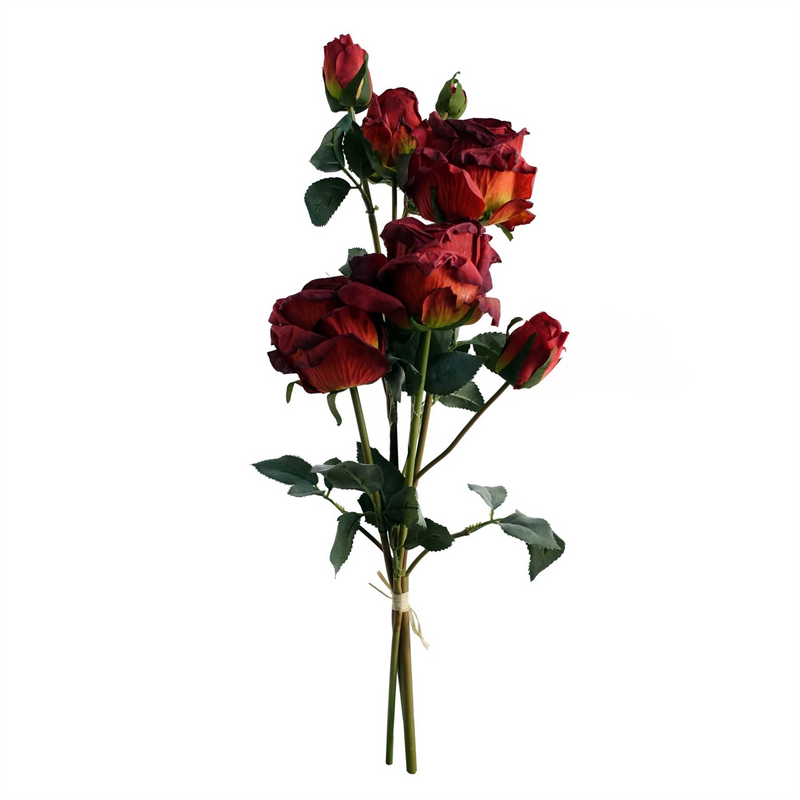 6 x Red Rose Artificial Flowers | Stunning Artificial Bouquet