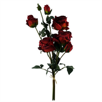 6 x Red Rose Artificial Flowers | Stunning Artificial Bouquet