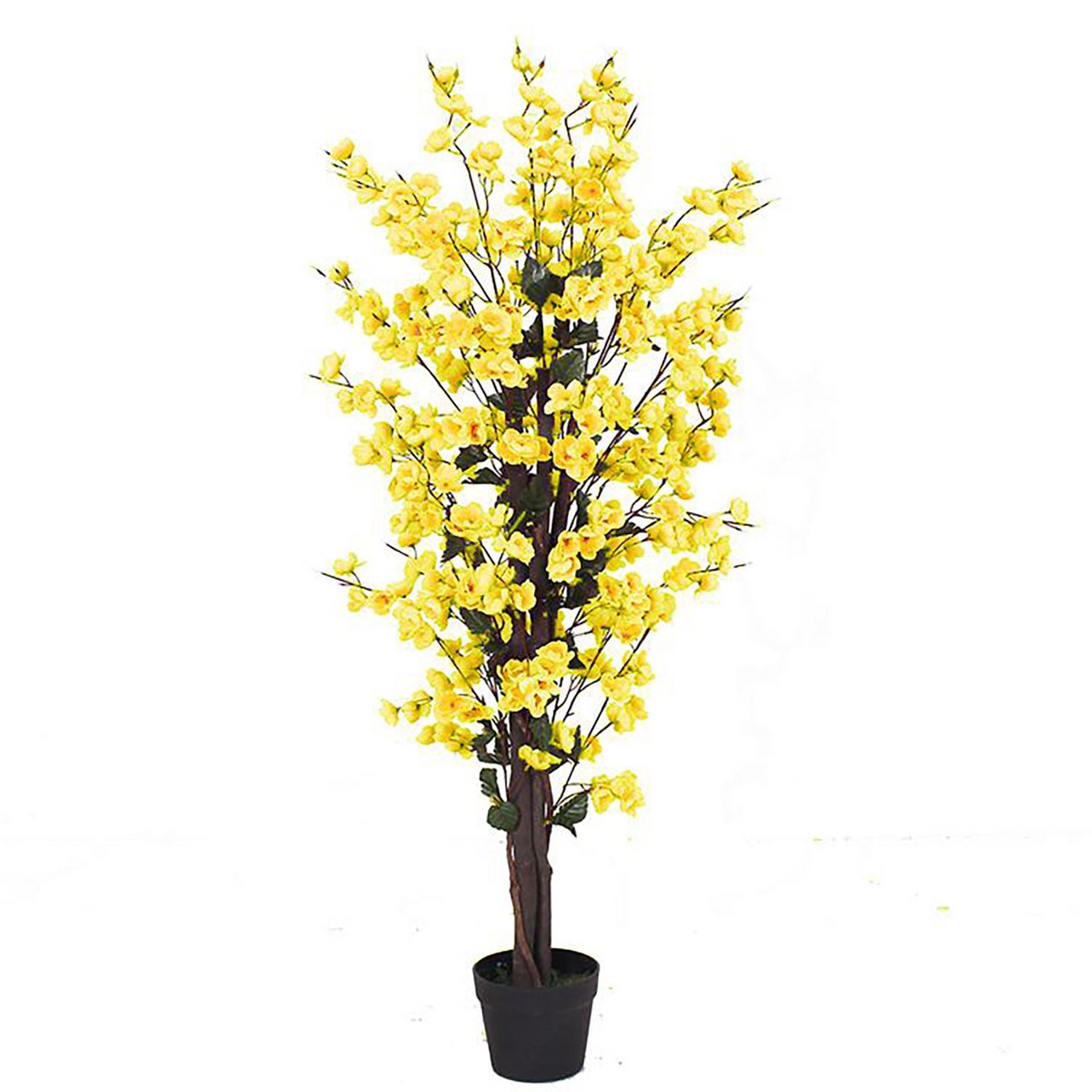 Artificial Blossom Tree Gold Yellow 120cm - Lifelike Decor for Home and Office