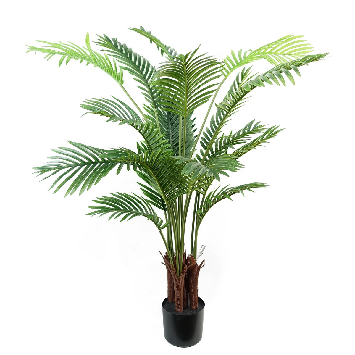 110cm Artificial Areca Palm Tree in Black Pot | Realistic Replica by Leaf Design UK