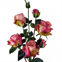 6 x Pink Rose Artificial Flowers | High-Quality Faux Roses for Stunning Arrangements