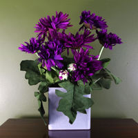 Artificial Daisy Plant Purple - Lifelike Decorative Plant for Home or Office