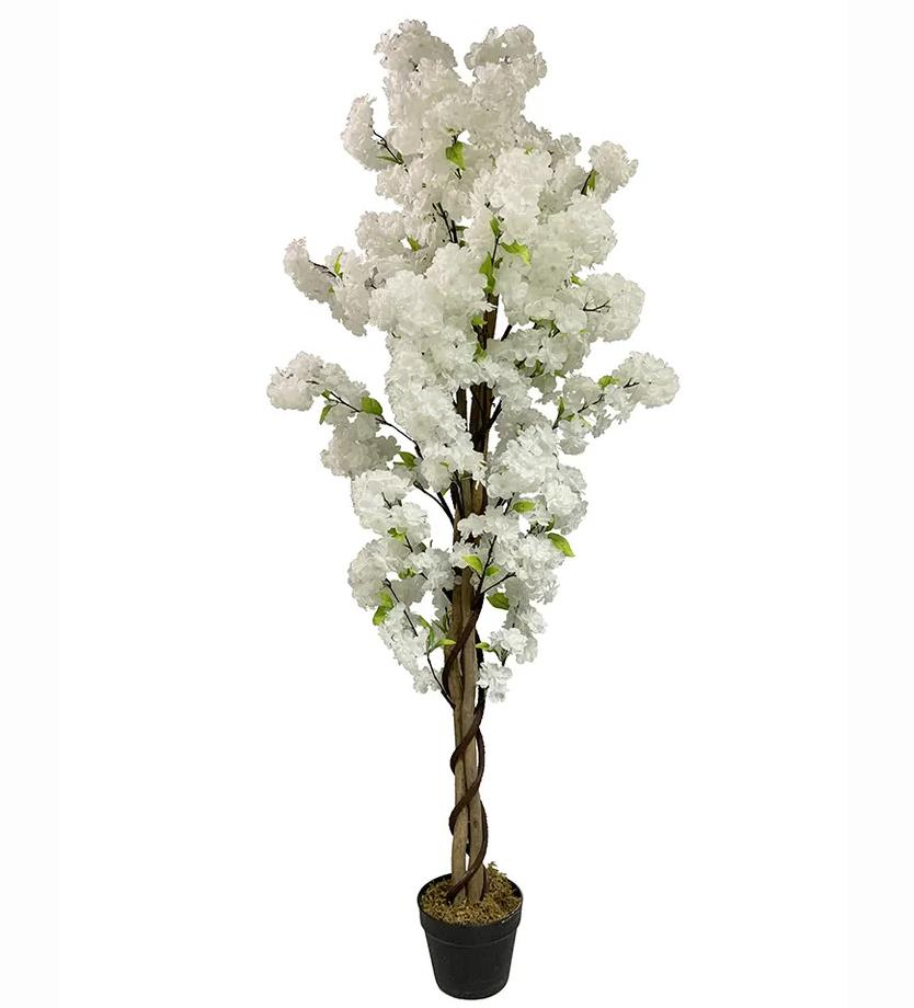 Artificial Blossom Tree White 150cm Fully - Premium Quality, Realistic Design