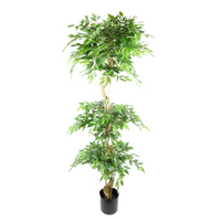 Artificial Ficus Triple Ball Tree 6ft - Premium Quality, Realistic Foliage, Low Maintenance