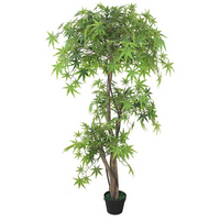 Artificial Foliage Plant Tree Pot 150cm Japanese Maple - Lifelike Replica with Realistic Stems and Leaves