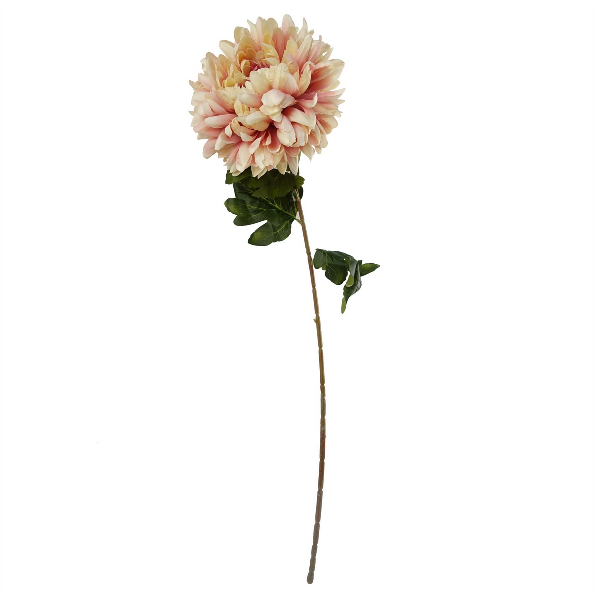 Artificial Flowers Extra Large Reflex Chrysanthemum - Pink 75cm - Leaf Design UK