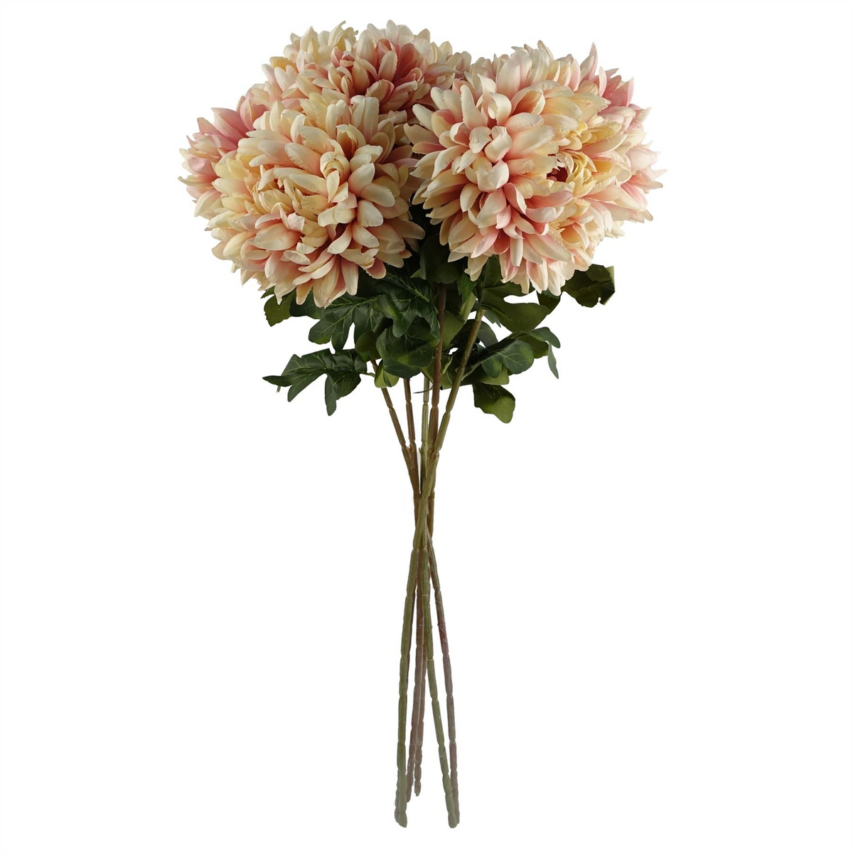 Artificial Flowers Extra Large Reflex Chrysanthemum - Pink 75cm - Leaf Design UK