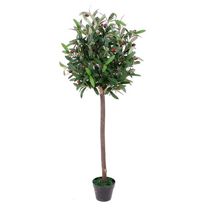 Artificial Olive Tree 120cm Fruit Tree - Realistic Foliage, Low Maintenance, Indoor/Outdoor Use